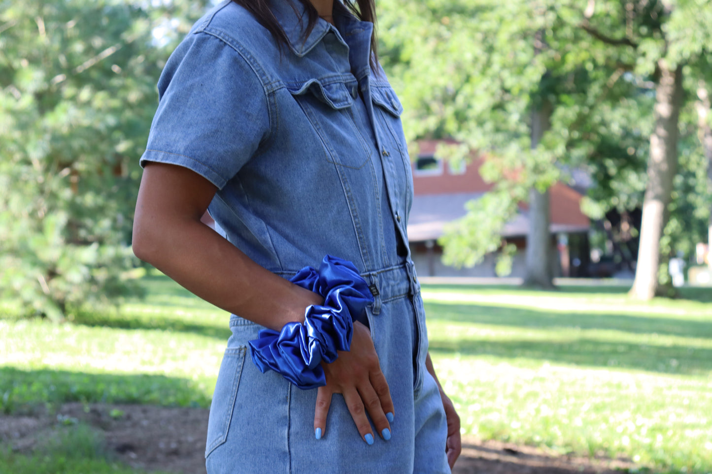 Diana, XXL scrunchie, Royal Blue