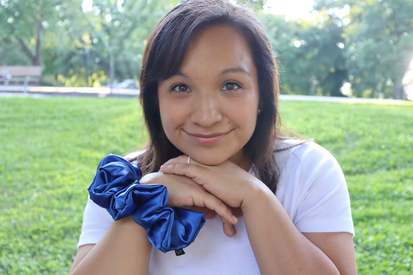 Diana, XXL scrunchie, Royal Blue