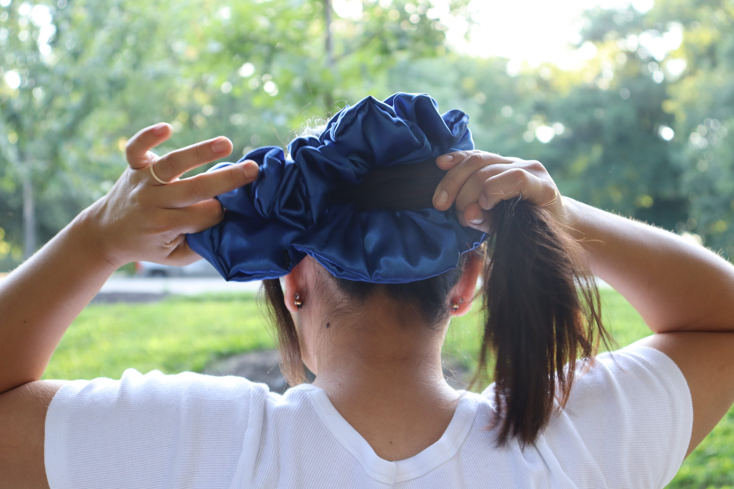 Diana, XXL scrunchie, Royal Blue
