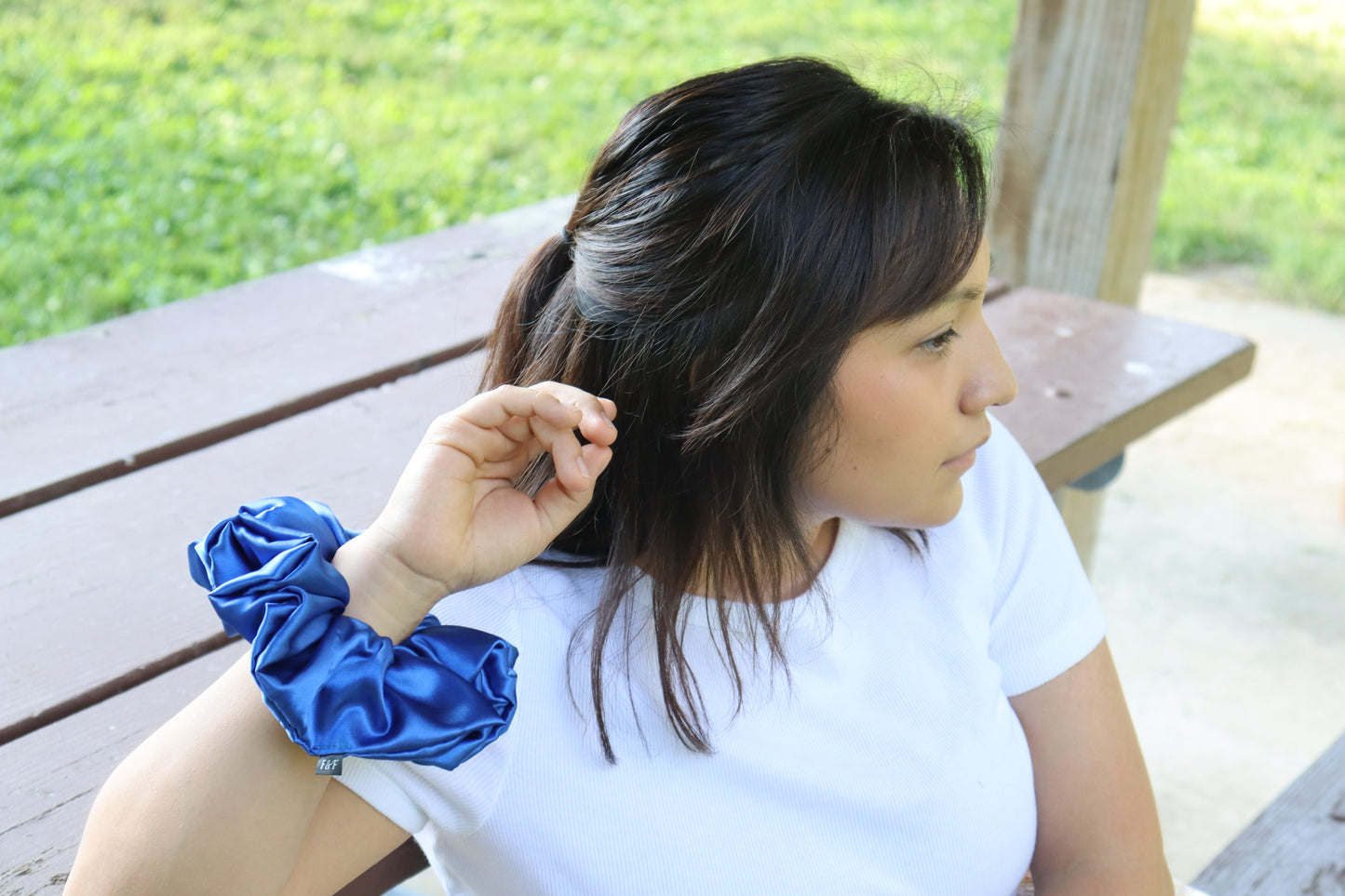 Diana, XXL scrunchie, Royal Blue