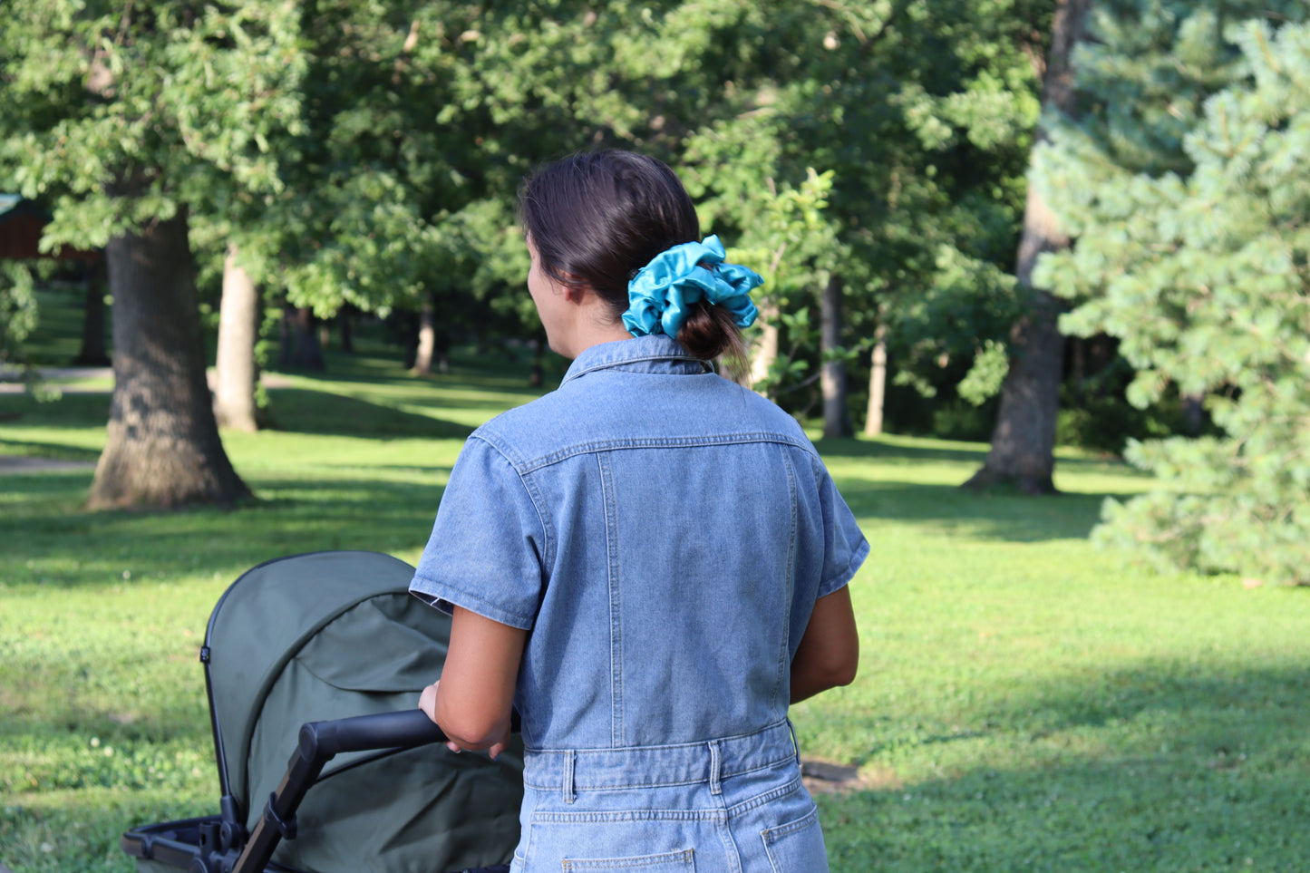 Jade, XXL scrunchie, Turquoise